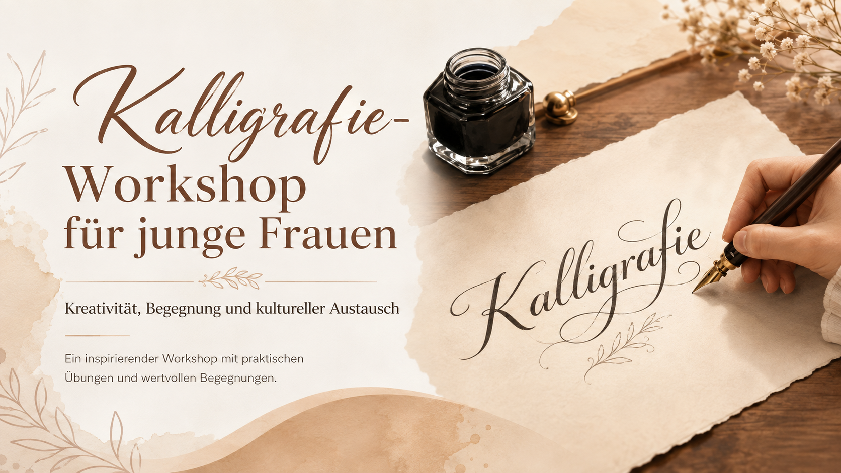 Kalligrafie-Workshop für junge Frauen